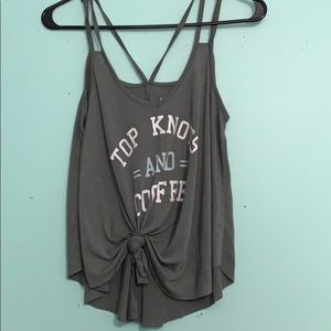 Top knots and coffee tank